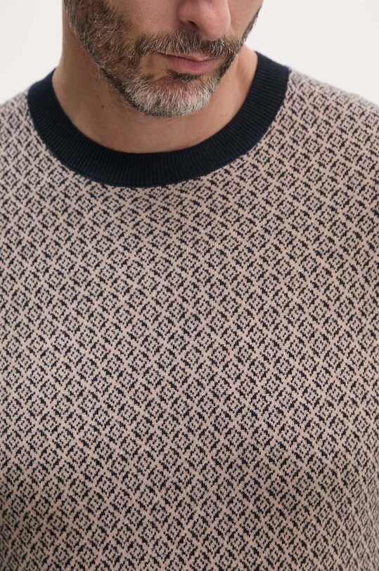 Armani Exchange sweter z domieszką jedwabiu 6DZM1E.ZMW8Z granatowy