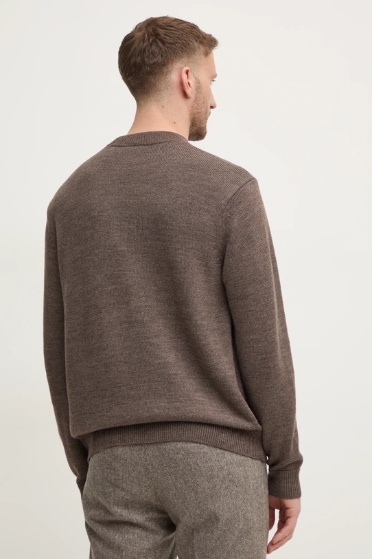 Odzież Armani Exchange sweter z domieszką wełny 6DZM1F.ZM1LZ brązowy