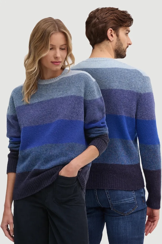 Vlnený sveter United Colors of Benetton vlna modrá 103MK107T