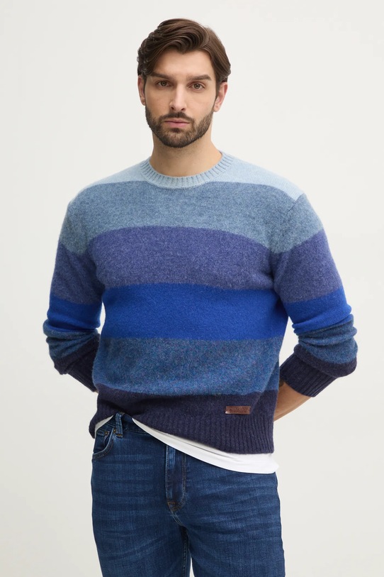 Vlnený sveter United Colors of Benetton modrá 103MK107T