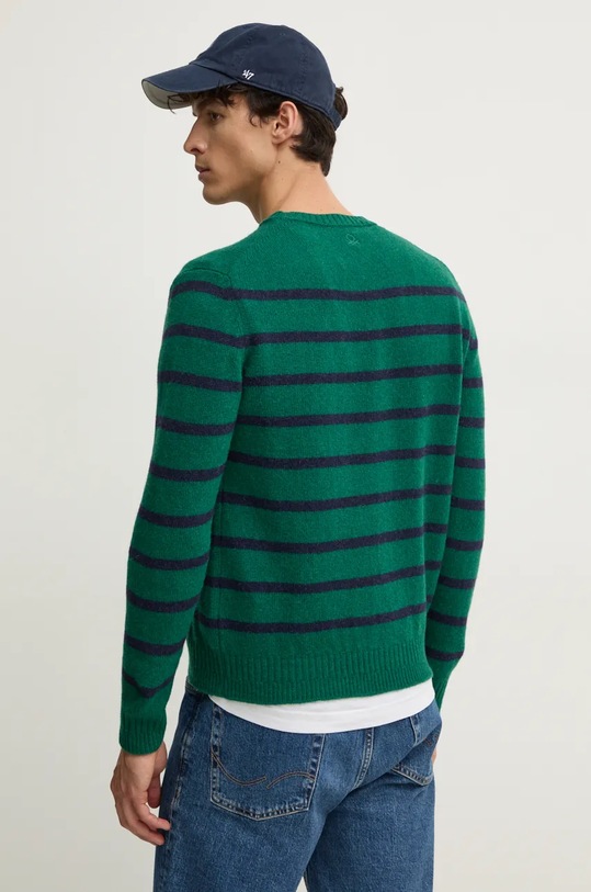 Odzież United Colors of Benetton sweter wełniany 103MK107U zielony
