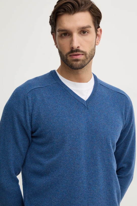 United Colors of Benetton sweter wełniany niebieski 1006U4016