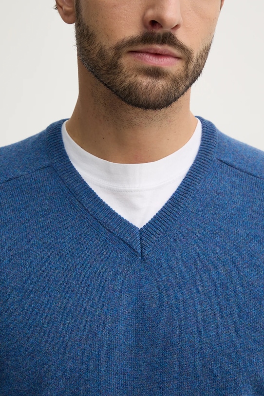 United Colors of Benetton sweter wełniany 1006U4016 niebieski