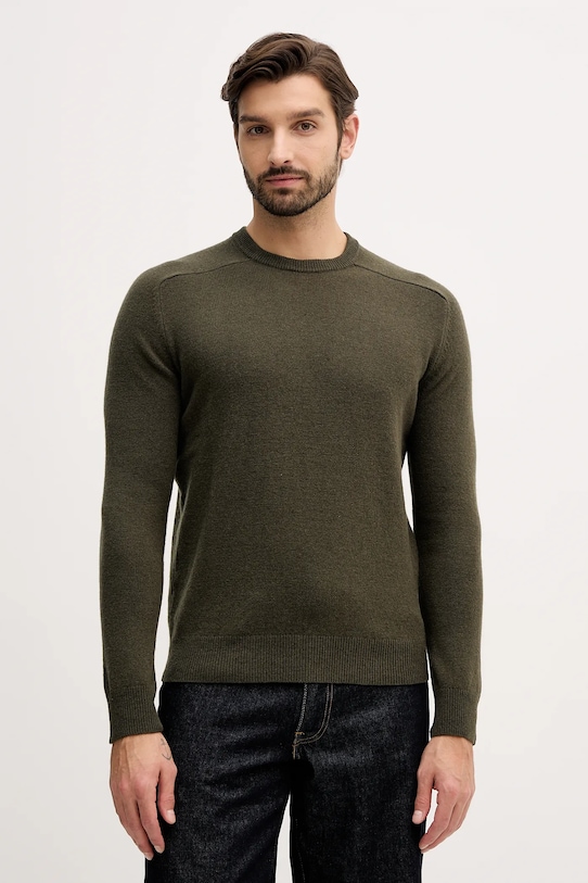 Vlněný svetr United Colors of Benetton zelená 1006U108W