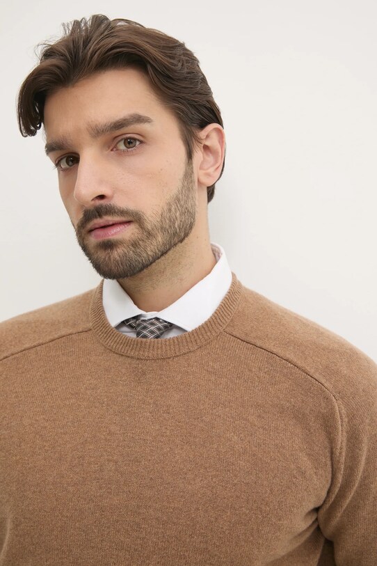 Vlnený sveter United Colors of Benetton béžová 1006U108W