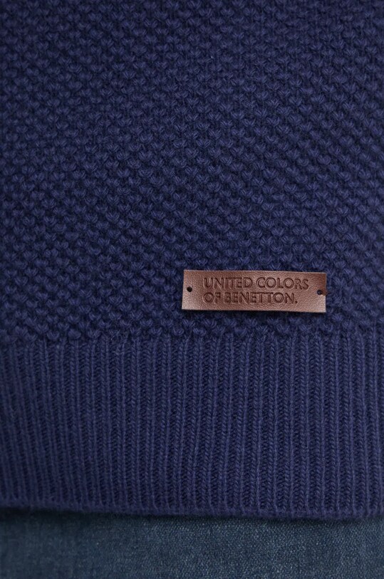 Μάλλινο πουλόβερ United Colors of Benetton 1344U108H σκούρο μπλε