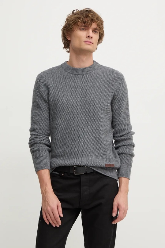 Vlněný svetr United Colors of Benetton směs šedá 1344U108H