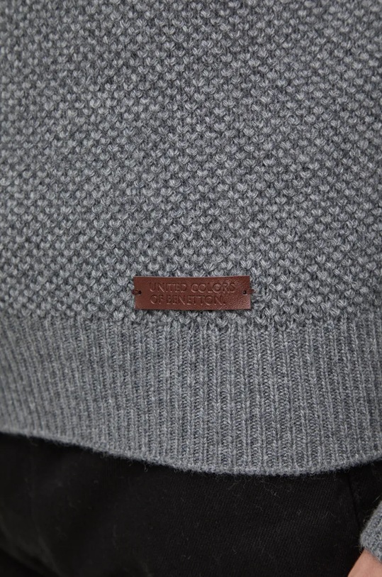 Vlněný svetr United Colors of Benetton 1344U108H šedá
