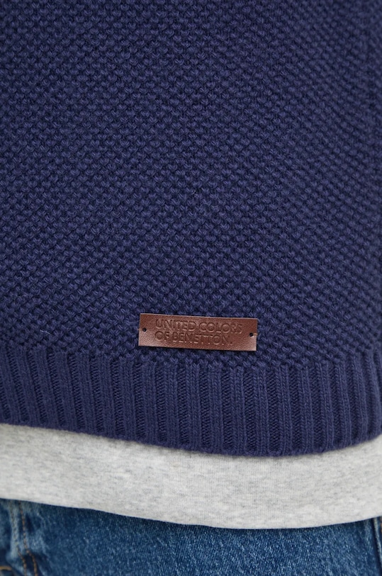Vlnená vesta United Colors of Benetton 1344U601H tmavomodrá