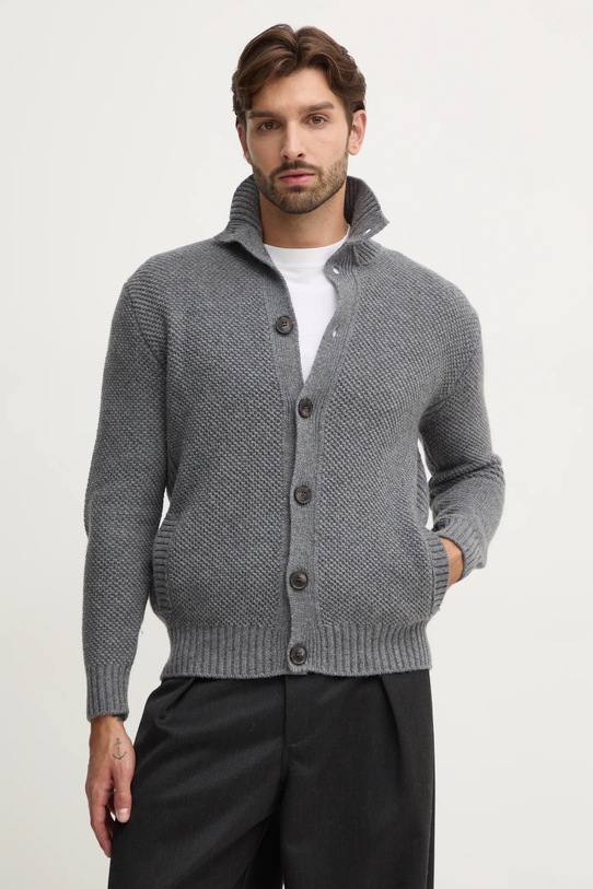 United Colors of Benetton kardigan wełniany wełna szary 18AYU5012