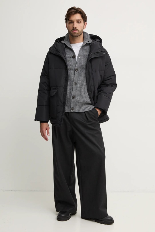 United Colors of Benetton kardigan wełniany 18AYU5012 szary AW24