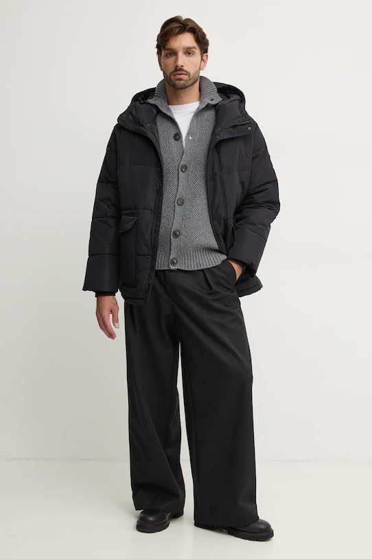 United Colors of Benetton kardigan wełniany 18AYU5012 szary AW24