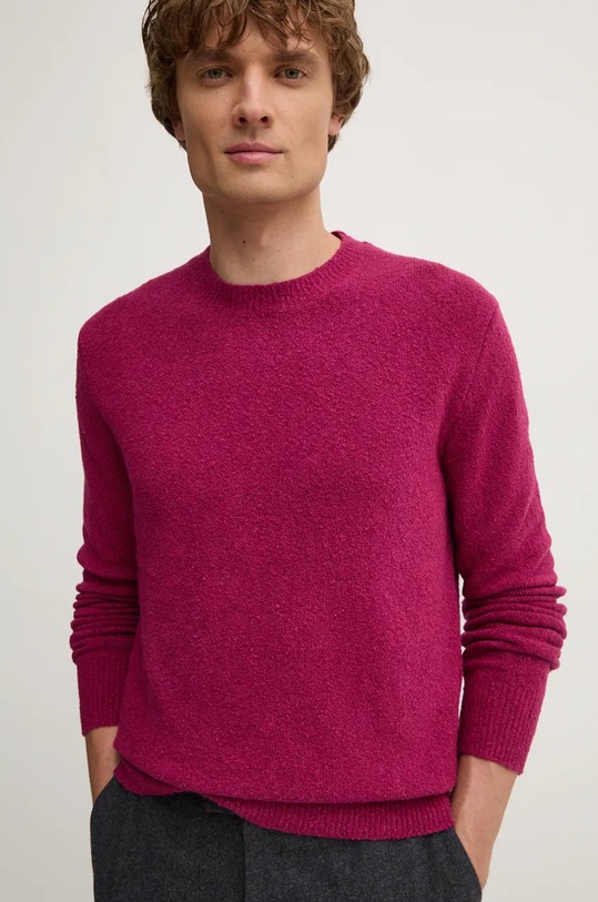 Svetr z vlněné směsi United Colors of Benetton růžová 10R2U108E