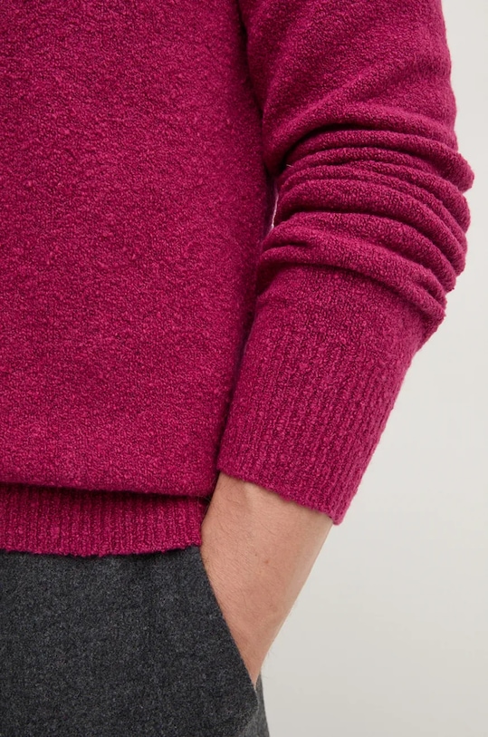 Svetr z vlněné směsi United Colors of Benetton 10R2U108E růžová