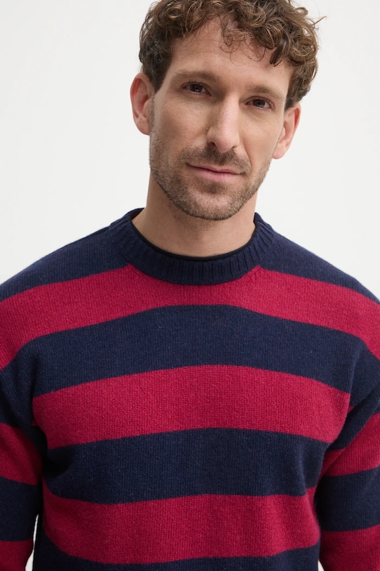 Шерстяной свитер United Colors of Benetton тёмно-синий 18AYK107Y