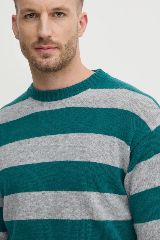 Вълнен пуловер United Colors of Benetton сив 18AYK107Y