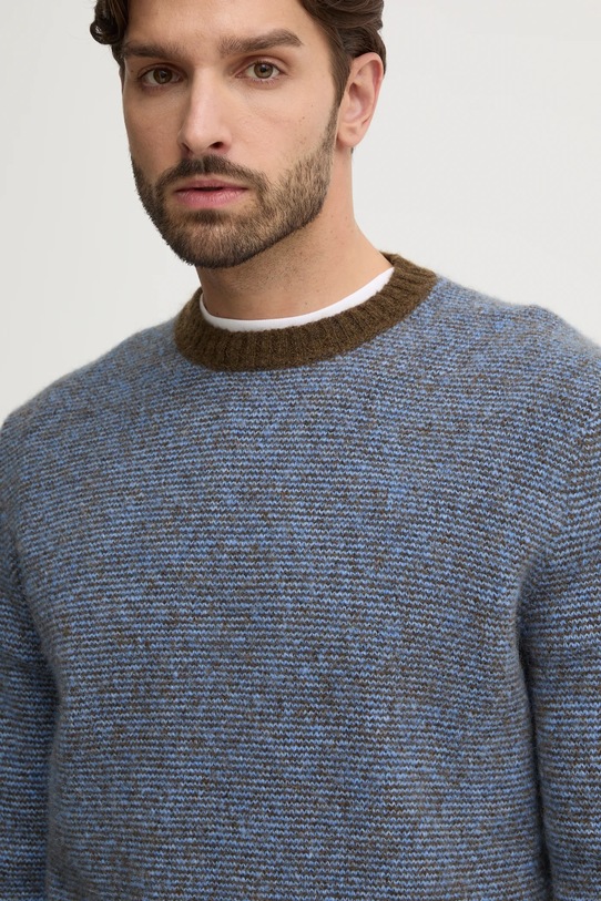 United Colors of Benetton sweter wełniany niebieski 103AK108O