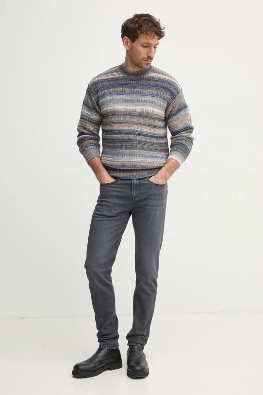 United Colors of Benetton sweter wełniany 105CU107R szary NC24