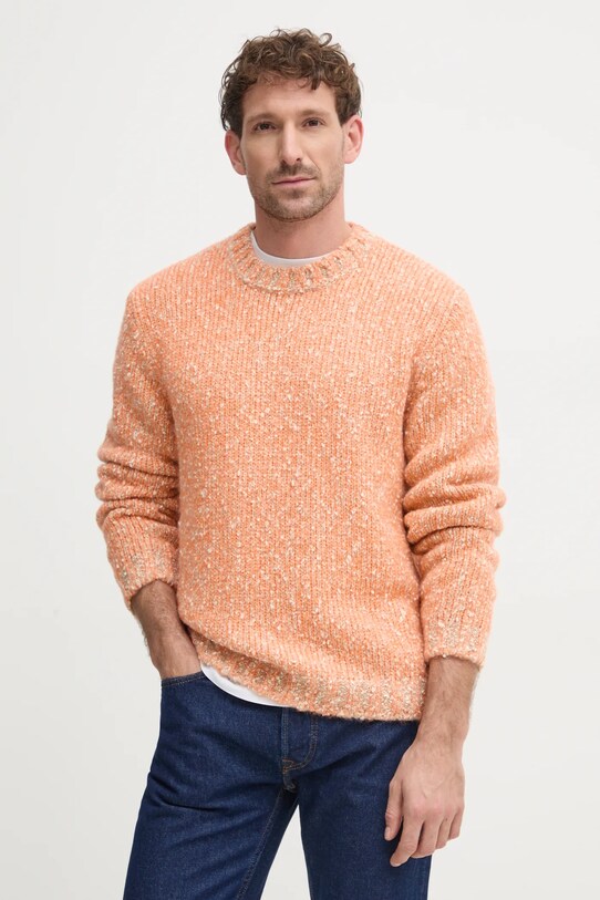 United Colors of Benetton maglione in misto lana arancione 116NU108M