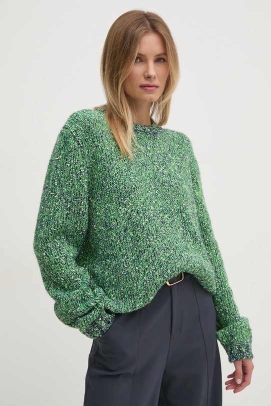 Πουλόβερ με προσθήκη μαλλιού United Colors of Benetton με μείγμα μαλλιού πράσινο 116NU108M