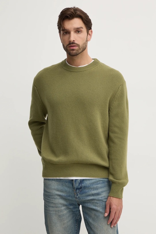 Вовняний светр United Colors of Benetton вовна зелений 1344U108G