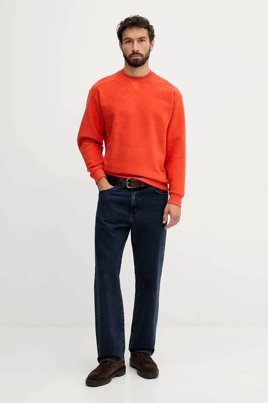 Бавовняна кофта United Colors of Benetton 3NMEU109T помаранчевий AW25
