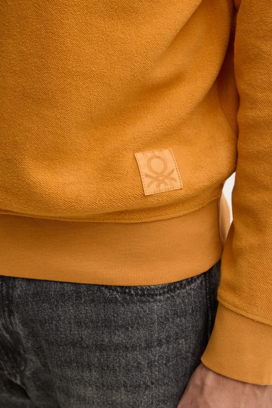 Bavlněná mikina United Colors of Benetton 3NMEU109T oranžová