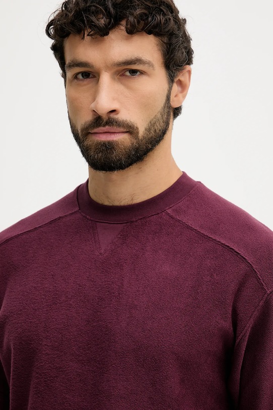 United Colors of Benetton bluza bawełniana bordowy 3NMEU109T