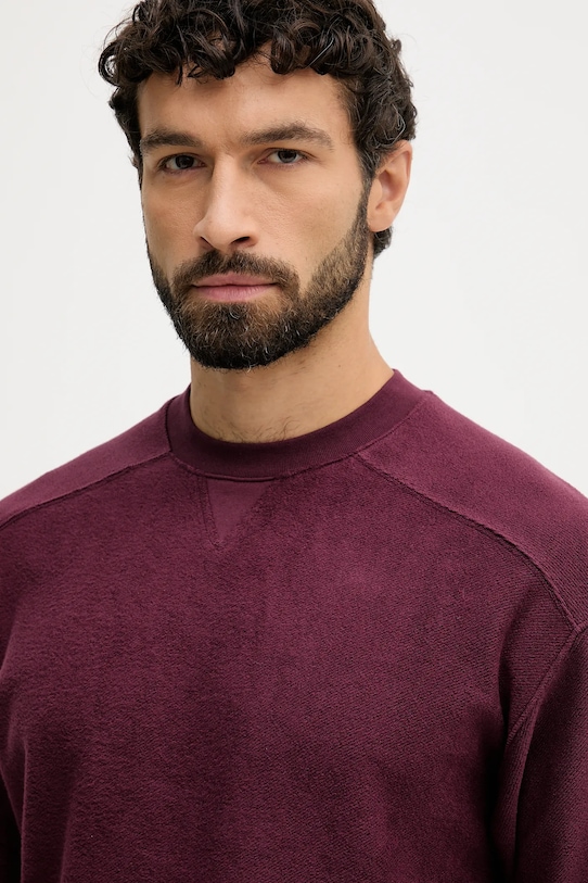 United Colors of Benetton hanorac de bumbac burgundia 3NMEU109T