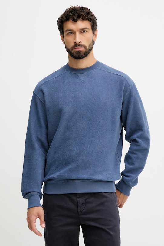 United Colors of Benetton bluza bawełniana bawełna niebieski 3NMEU109T