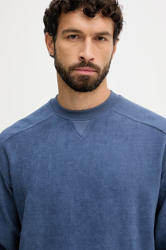 United Colors of Benetton bluza bawełniana niebieski 3NMEU109T