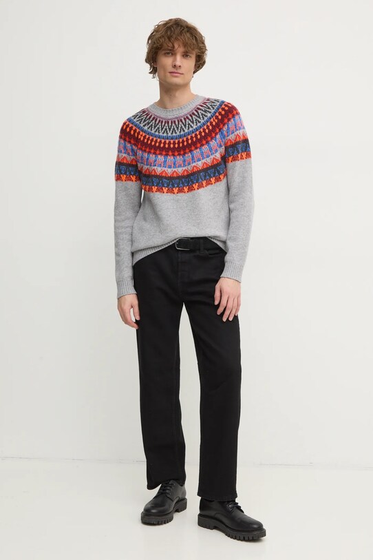 Sveter United Colors of Benetton 1144K108V sivá AW24