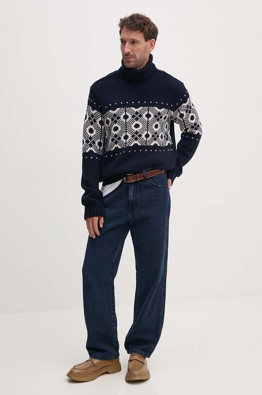 Paul&Shark sweter wełniany 14311002 granatowy AW24