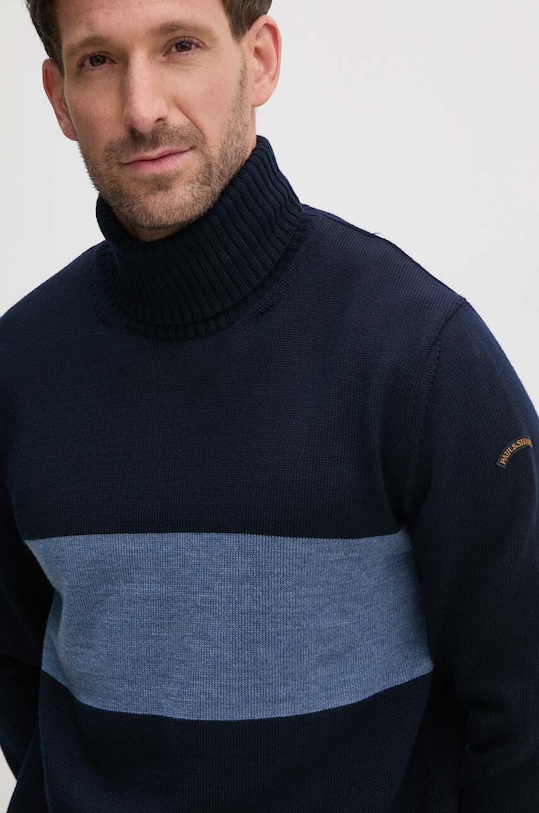 Paul&Shark sweter wełniany granatowy 14311063