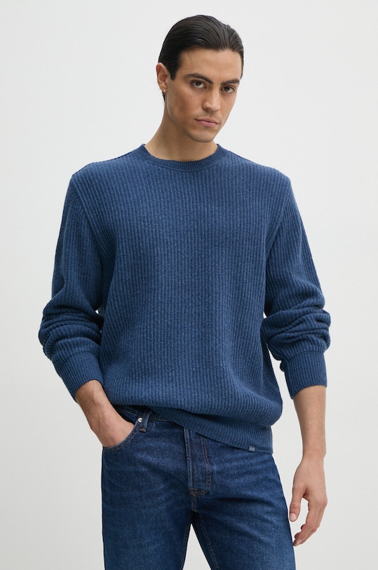 Шерстяной свитер Paul&Shark шерсть тёмно-синий 14311083