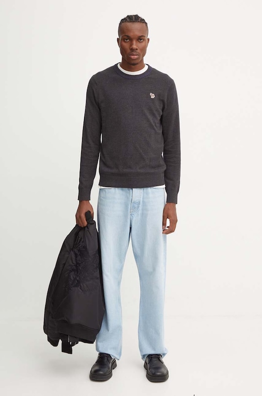 Sveter s prímesou vlny PS Paul Smith M2R.530XZ.N22226 sivá AW24