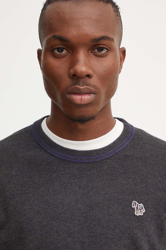 Sveter s prímesou vlny PS Paul Smith sivá M2R.530XZ.N22226