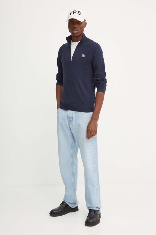 Sveter s prímesou vlny PS Paul Smith M2R.531XZ.N22226 tmavomodrá AW25