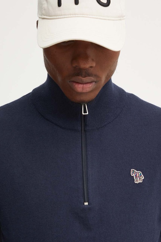 Sveter s prímesou vlny PS Paul Smith tmavomodrá M2R.531XZ.N22226