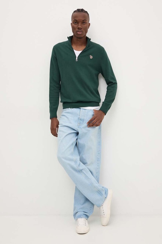 PS Paul Smith pulover din amestec de lana M2R.531XZ.N22226 verde AW25