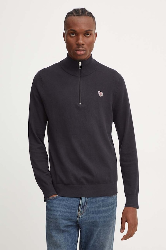 Sveter s prímesou vlny PS Paul Smith s prímesou vlny čierna M2R.531XZ.N22226