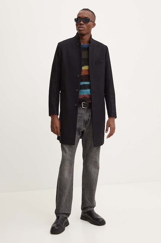 PS Paul Smith sweter z domieszką wełny M2R.985Y.N22240 czarny AW24