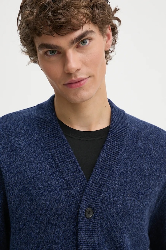 Vlnený kardigán PS Paul Smith tmavomodrá M2R.535X.L21935