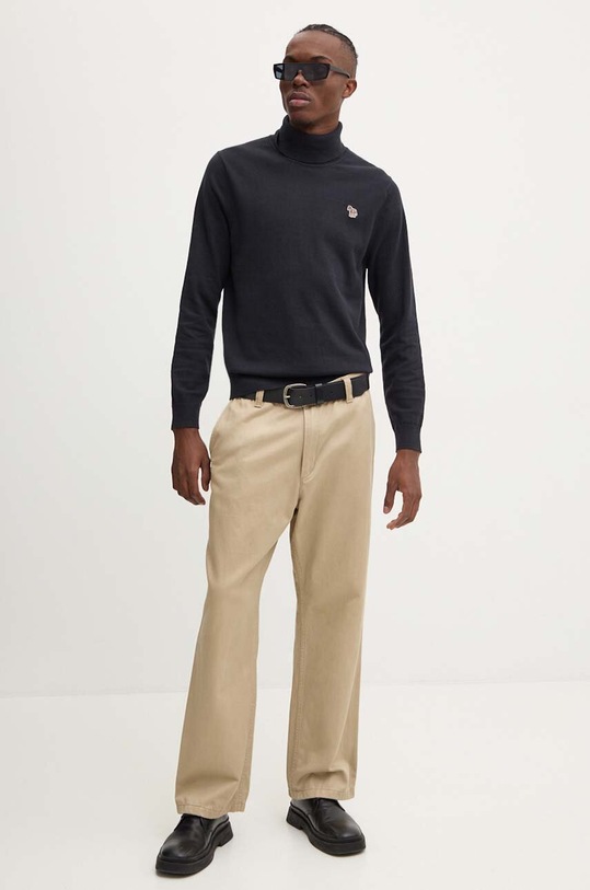 PS Paul Smith sweter z domieszką wełny M2R.532XZ.N22226 czarny AW24