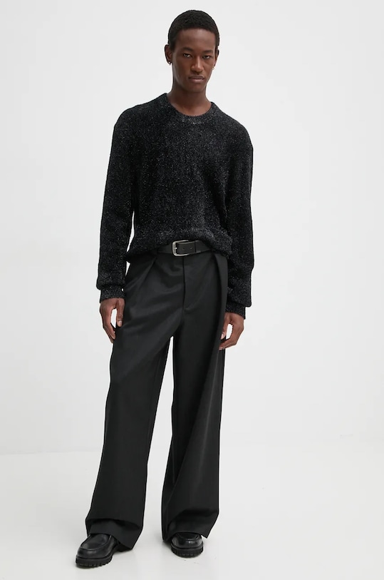The Kooples sweter kaszmirowy HPUL29023K czarny AW24
