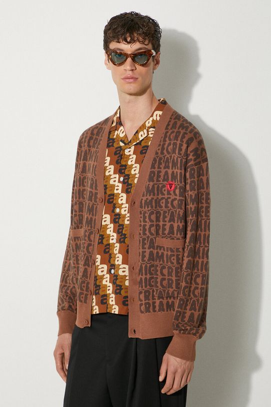 ICECREAM wool blend cardigan Text Print Cardigan