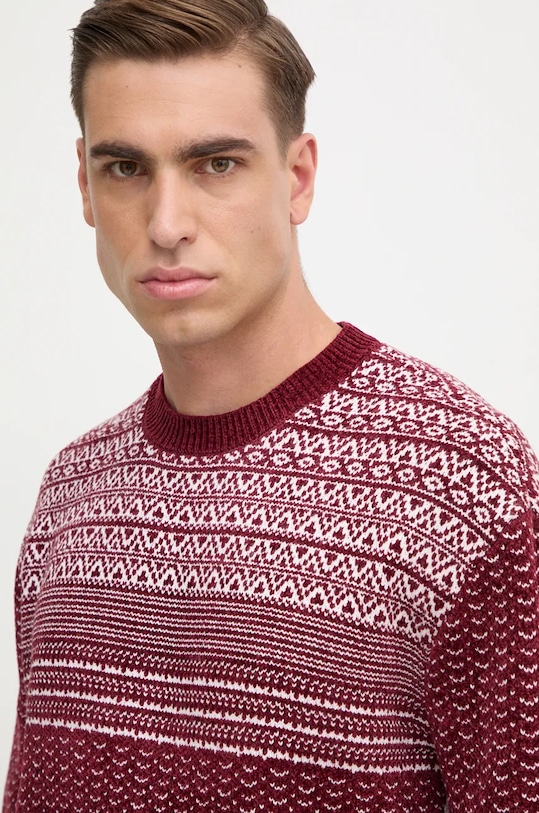 Armani Exchange sweter z domieszką wełny bordowy XM000028.AF10351