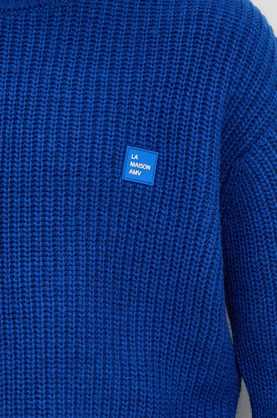 Vuneni pulover American Vintage MCRA18AH24 plava