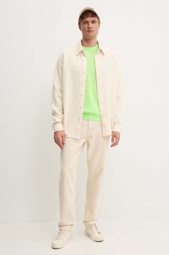 Vlnený sveter American Vintage MRAX18AH24 zelená AW24