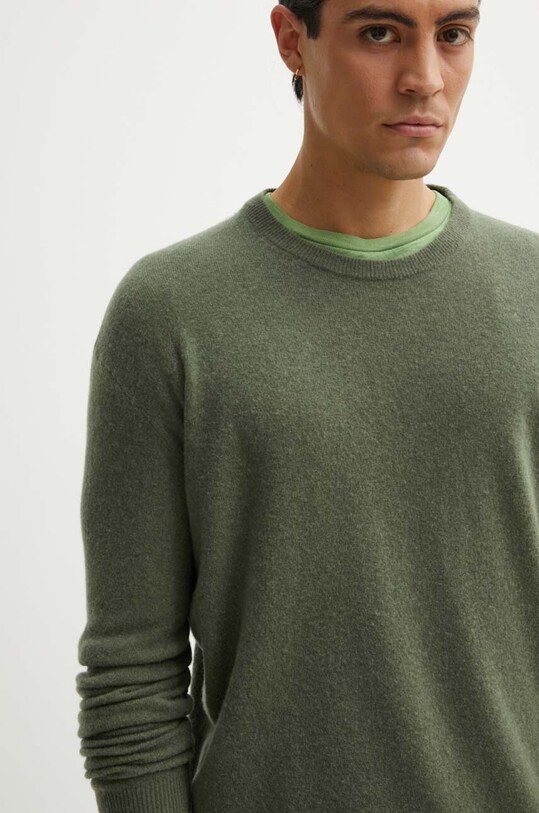 American Vintage sweter wełniany zielony MRAX18AH24